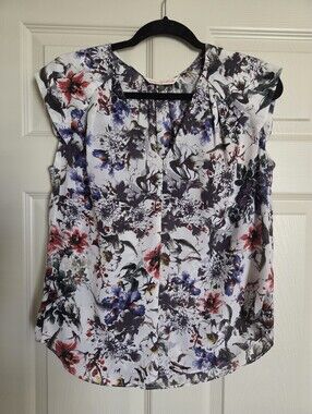 Rebecca Taylor Silk Floral Blouse 6